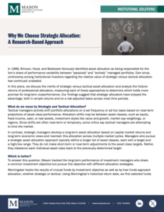 Mason Institutional Insights - Why We Chose Strategic Allocation