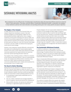 Mason Institutional Insights - Sustainable Withdrawal